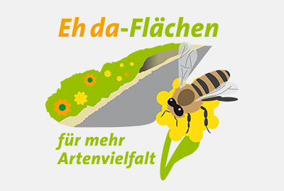 Logo der Aktion "Eh da-Flächen – für mehr Artenvielfalt"
